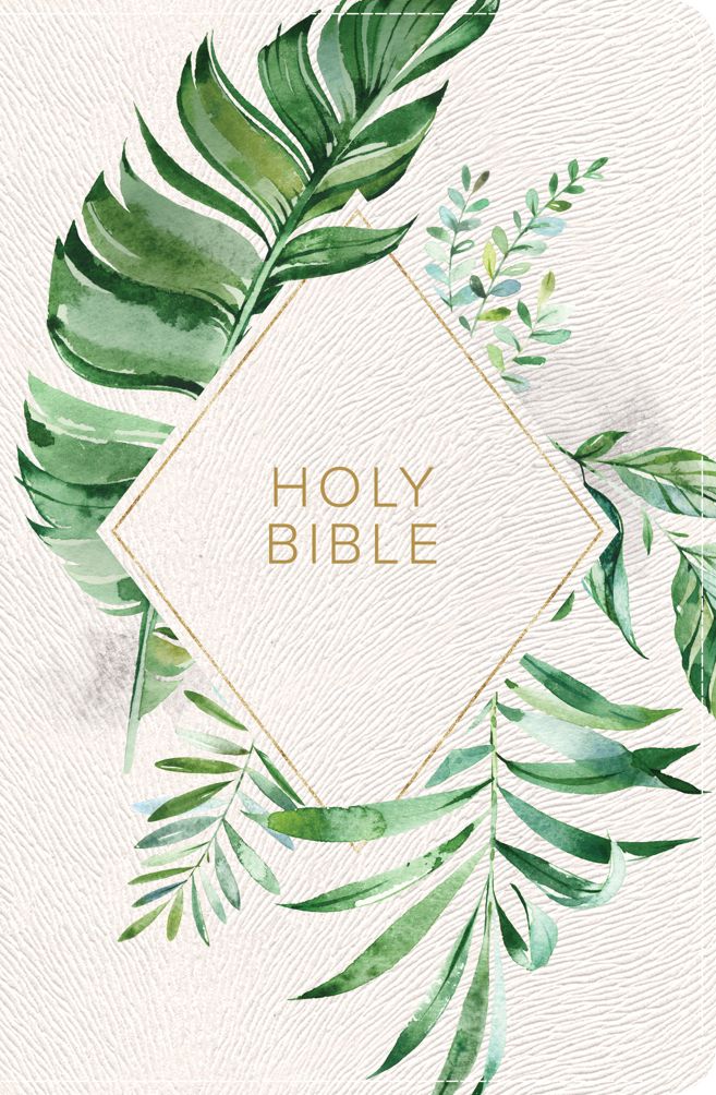 KJV On-the-Go Bible, White Floral Textured LeatherTouch